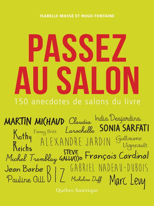 Title details for Passez au salon by Isabelle Massé - Available